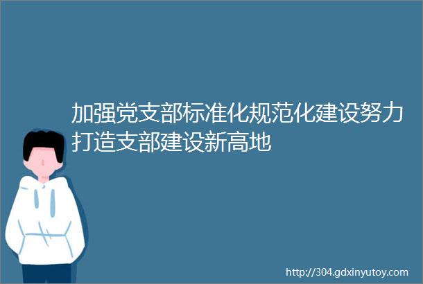 加强党支部标准化规范化建设努力打造支部建设新高地